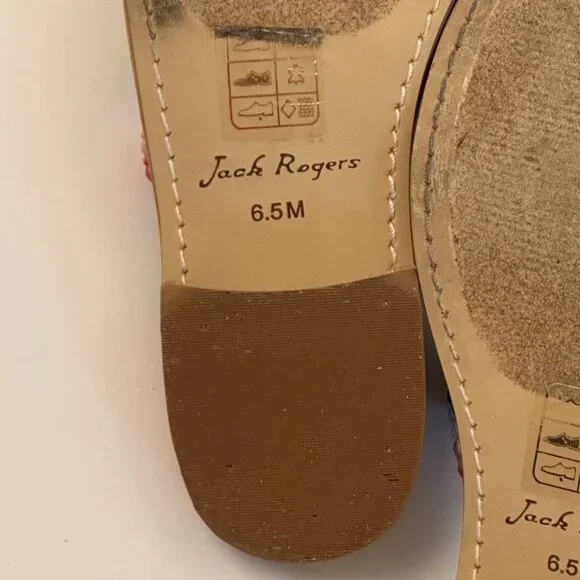 Jack Rogers Jacks Rope Sandals Rainbow Womens Size 6.5 EUC - Picture 6 of 9